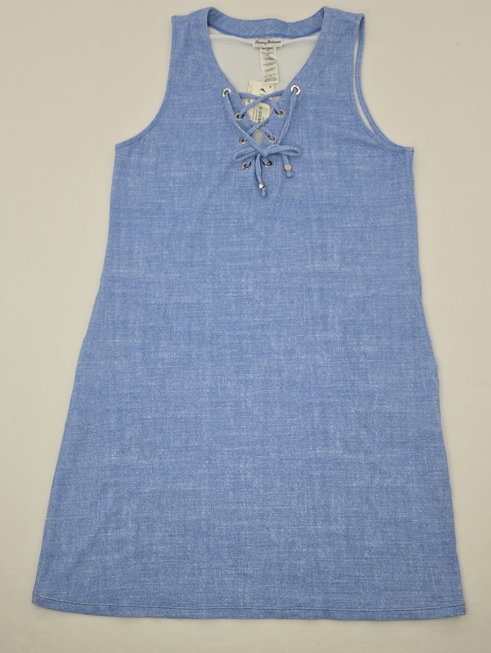 Tommy Bahama Island Cays Lace-Up Spa Dress Blue Monday Heather UPF 50+